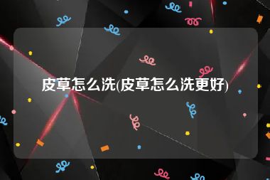 皮草怎么洗(皮草怎么洗更好)