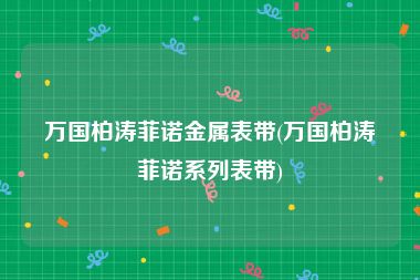万国柏涛菲诺金属表带(万国柏涛菲诺系列表带)
