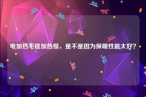 电加热毛毯加热慢，是不是因为保暖性能太好？
