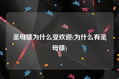 圣母婊为什么受欢迎(为什么有圣母婊)