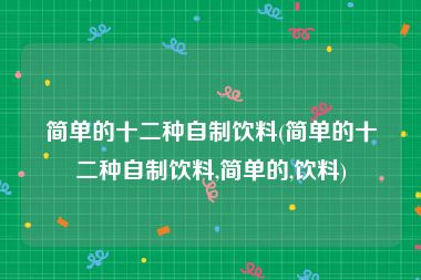 简单的十二种自制饮料(简单的十二种自制饮料,简单的,饮料)