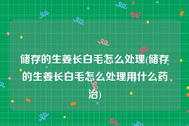储存的生姜长白毛怎么处理(储存的生姜长白毛怎么处理用什么药治)