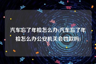 汽车忘了年检怎么办(汽车忘了年检怎么办公安机关会罚款吗)