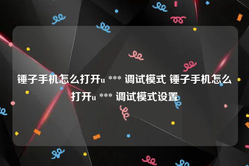 锤子手机怎么打开u *** 调试模式 锤子手机怎么打开u *** 调试模式设置
