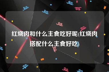 红烧肉和什么主食吃好呢(红烧肉搭配什么主食好吃)
