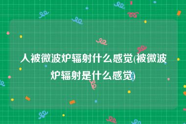 人被微波炉辐射什么感觉(被微波炉辐射是什么感觉)