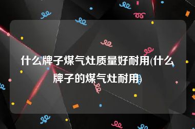 什么牌子煤气灶质量好耐用(什么牌子的煤气灶耐用)