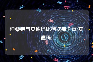 迪桑特与安德玛比档次那个高(安德玛)