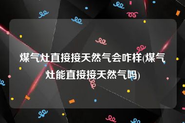 煤气灶直接接天然气会咋样(煤气灶能直接接天然气吗)