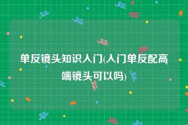 单反镜头知识入门(入门单反配高端镜头可以吗)