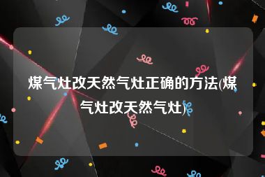 煤气灶改天然气灶正确的方法(煤气灶改天然气灶)