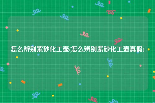 怎么辨别紫砂化工壶(怎么辨别紫砂化工壶真假)