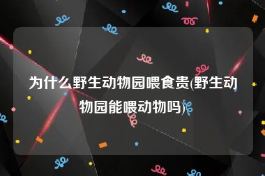 为什么野生动物园喂食贵(野生动物园能喂动物吗)