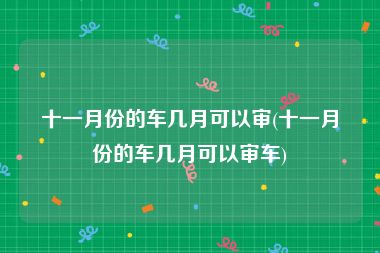 十一月份的车几月可以审(十一月份的车几月可以审车)