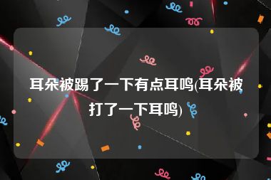 耳朵被踢了一下有点耳鸣(耳朵被打了一下耳鸣)
