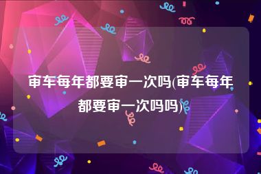 审车每年都要审一次吗(审车每年都要审一次吗吗)