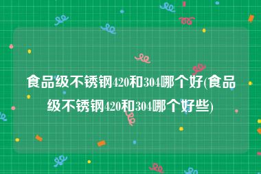 食品级不锈钢420和304哪个好(食品级不锈钢420和304哪个好些)