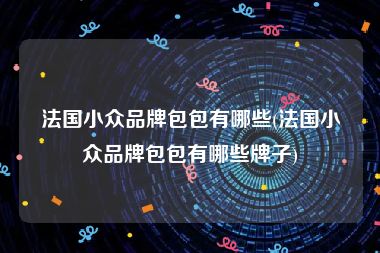 法国小众品牌包包有哪些(法国小众品牌包包有哪些牌子)