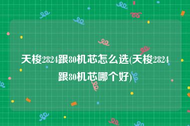 天梭2824跟80机芯怎么选(天梭2824跟80机芯哪个好)