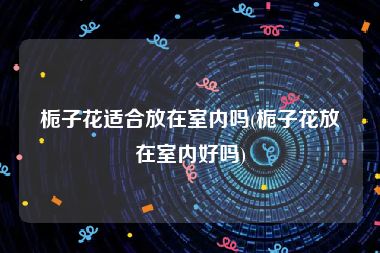 栀子花适合放在室内吗(栀子花放在室内好吗)