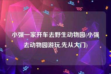 小强一家开车去野生动物园(小强去动物园游玩,先从大门)