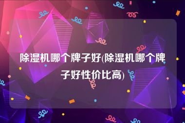除湿机哪个牌子好(除湿机哪个牌子好性价比高)