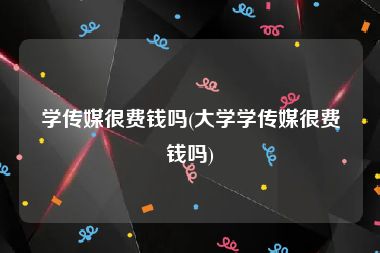 学传媒很费钱吗(大学学传媒很费钱吗)