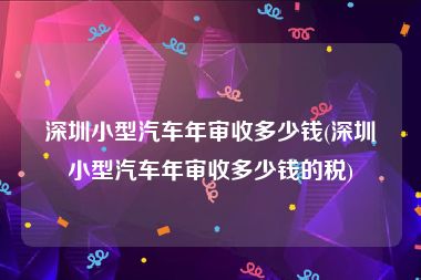 深圳小型汽车年审收多少钱(深圳小型汽车年审收多少钱的税)