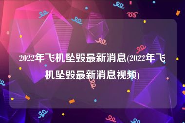 2022年飞机坠毁最新消息(2022年飞机坠毁最新消息视频)