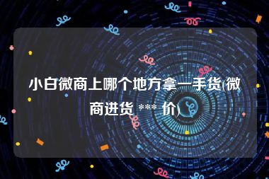 小白微商上哪个地方拿一手货(微商进货 *** 价)