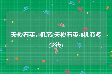 天梭石英v8机芯(天梭石英v8机芯多少钱)