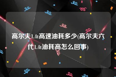 高尔夫1.4t高速油耗多少(高尔夫六代1.4t油耗高怎么回事)