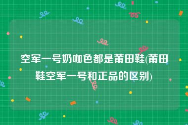 空军一号奶咖色都是莆田鞋(莆田鞋空军一号和正品的区别)