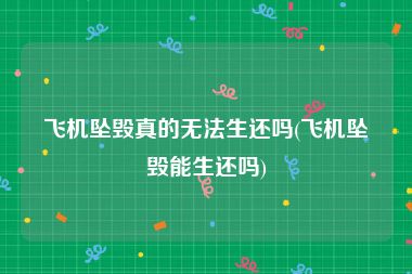 飞机坠毁真的无法生还吗(飞机坠毁能生还吗)