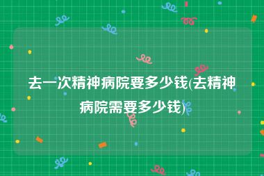 去一次精神病院要多少钱(去精神病院需要多少钱)